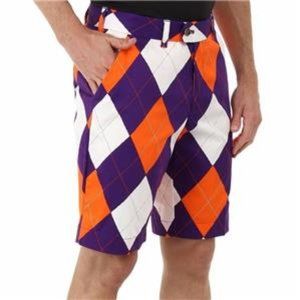 Clemson Loudmouth Argyle Shorts